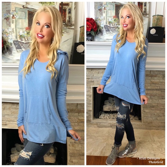 🛍LAST 1! Hoodie Tunic with Kangaroo Pocket! - Picture 3 of 5